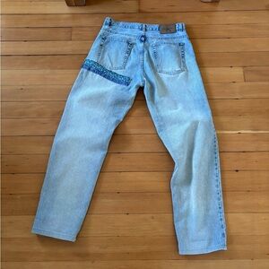 90s light wash vintage Calvin Klein jeans with patchwork quilt repair